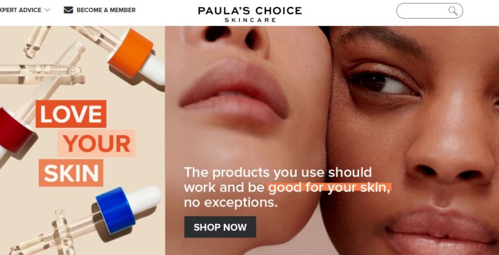 paulas choice skincare content strategy